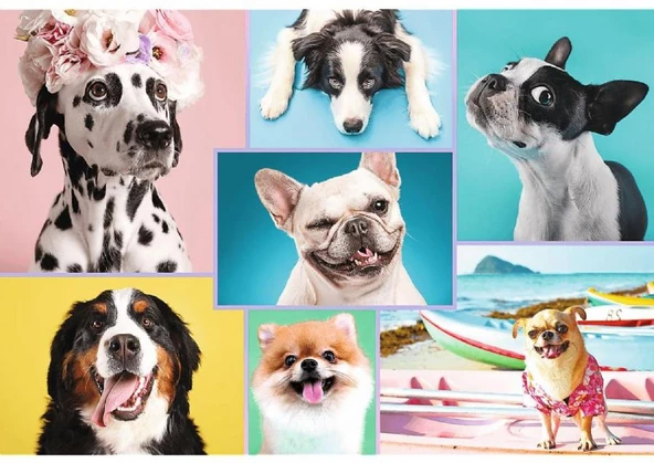 Trefl 1500 Parça Sevimli Köpekler Puzzle - 1