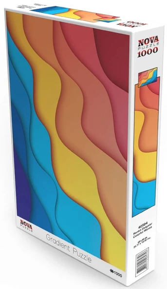 Nova Puzzle 1000 Parça Renkli Dalgalar Puzzle - Resim 2