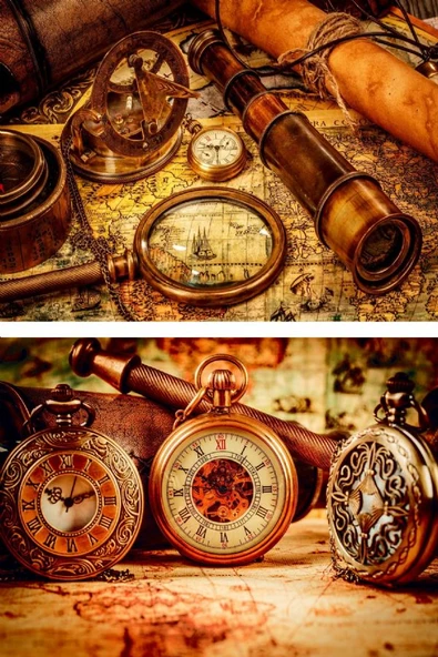 Nova Puzzle 2x2000 Parça Antika Saatler ve Yeni Hedefler Puzzle Seti ürün görseli