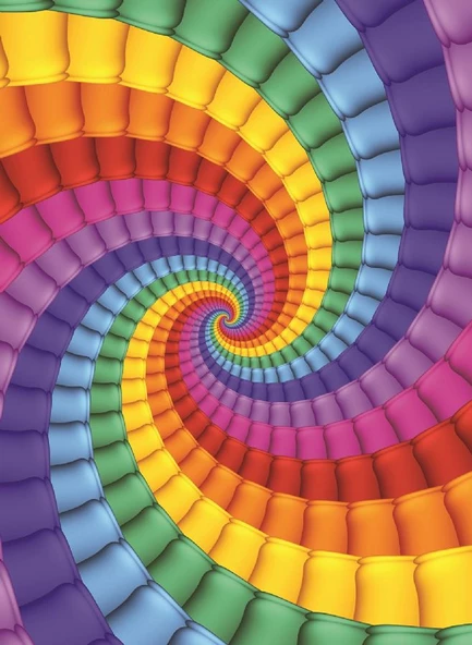 Nova Puzzle 1000 Parça Gökkuşağı Sarmalı Rengarenk Puzzle - 4