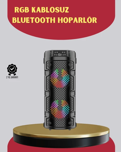 Çift Sürücülü Taşınabilir Kablosuz Hoparlör ürün görseli 1