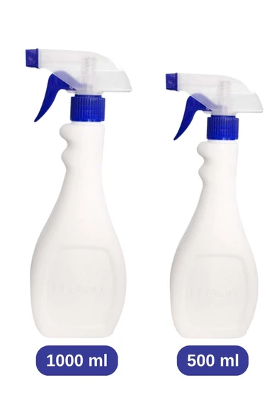 2’li Tigerli Sıvı Püskürtücü Set, Spreyli Yağ Sirke Su Püskürtme Cam Temizlik Şişesi 1000ml+500ml - 2