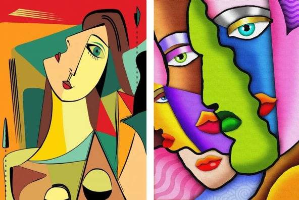 Nova Puzzle 2x1000 Parça Kübist Portre ve Soyut Yüzler Puzzle Seti