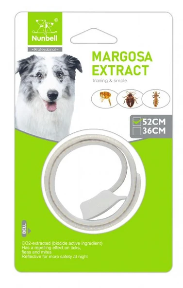 Nunbell Orta-Büyük Köpekler için Pire, Kene Tasması (Boyun mx: 52 cm)