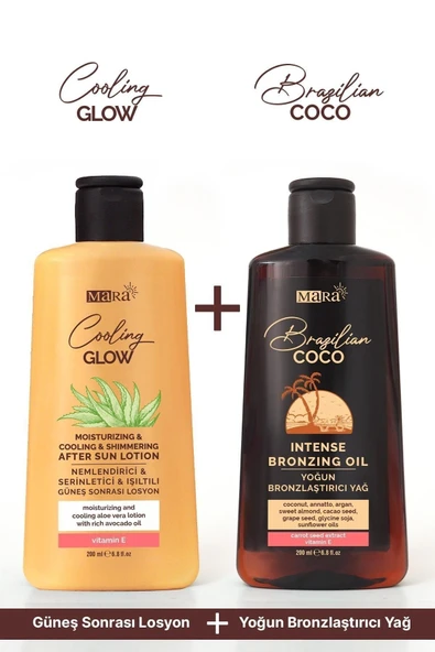 Yoğun Bronzlaştırıcı Güneş Yağı 200ml Güneş Sonrası Losyon 200ml
