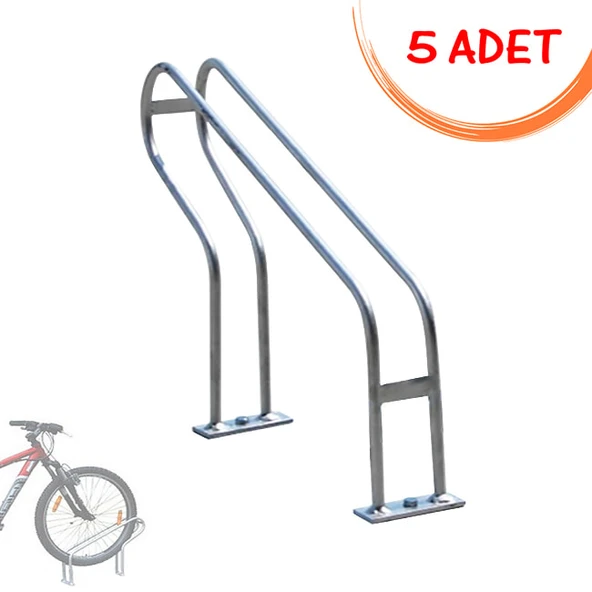 Bisiklet Park Standı Bisiklet Parkı Tekli Bisiklet Park Yeri Alanı Demiri 5 Adet Siyah - 1