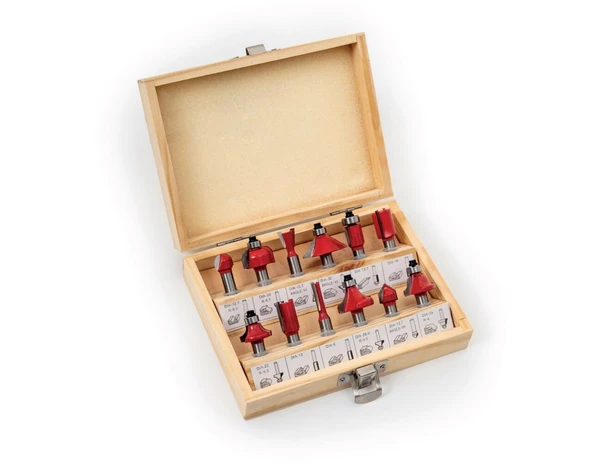 12 Parça Ahşap Motif Bıçağı Seti 6mm GFB 2317