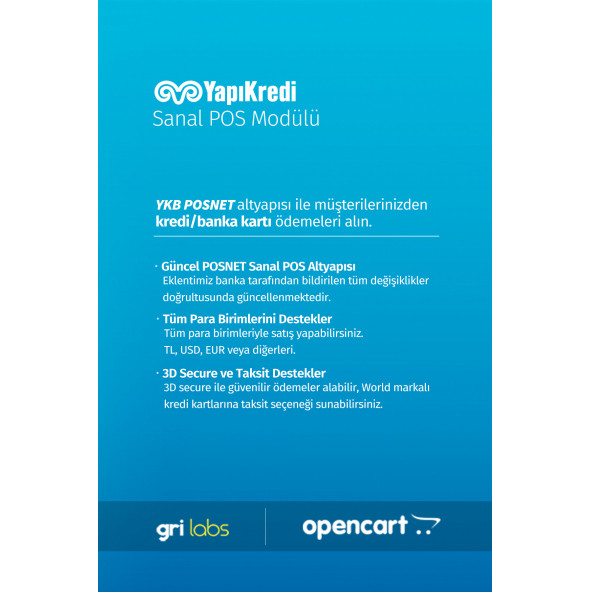 OpenCart - Yapı Kredi Sanal POS Modülü - 2