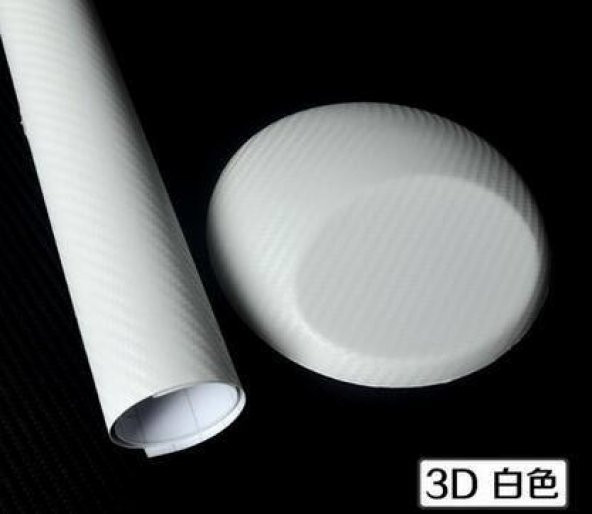 AUTOFOLYO 3D KARBON FOLYO BEYAZ HAVA KANALLI 152 CM X