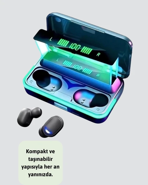 E10 Powerbanklı Bluetooth Kulaklık Oyun Modu ve Şık Tasarım - Resim 5