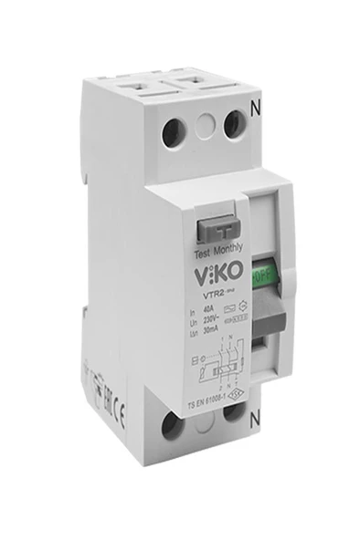 Viko VTR2-4030 2*40A 30 mA Kaçak Akım Koruma Rölesi ürün görseli