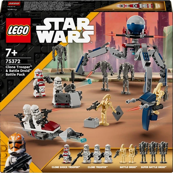 LEGO 75372 Star Wars™ Klon Trooper ve Savaş Droidi Savaş Paketi Seti - Resim 3