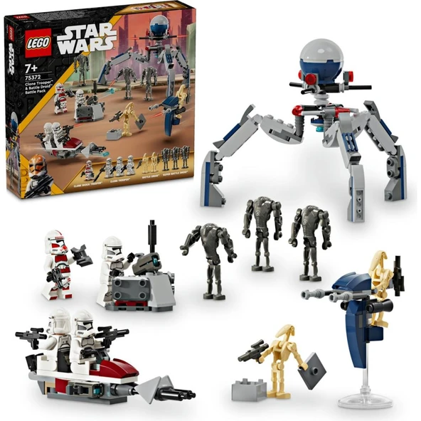 LEGO 75372 Star Wars™ Klon Trooper ve Savaş Droidi Savaş Paketi Seti ürün görseli 1