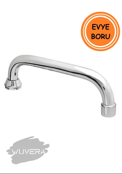 Wuvera Klasik Evye Borusu – Parlak Kromlu Dayanıklı Montaj Parçası ürün görseli