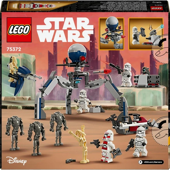 LEGO 75372 Star Wars™ Klon Trooper ve Savaş Droidi Savaş Paketi Seti - Resim 4