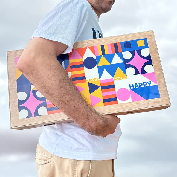Biggdesign Happy Tavla, Çizilmez Zeminli, Mıknatıslı MDF Kasa, 2 Kat Vernik Cilalı - 7