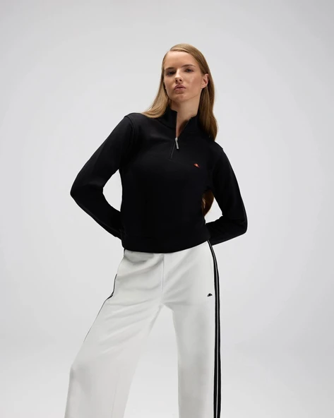 Ellesse EF557-BK Kadın Siyah Yarı Fermuarlı Sweat - 1