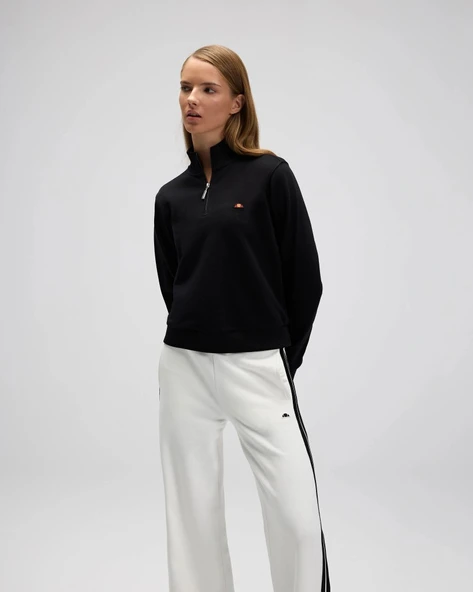 Ellesse EF557-BK Kadın Siyah Yarı Fermuarlı Sweat - 6