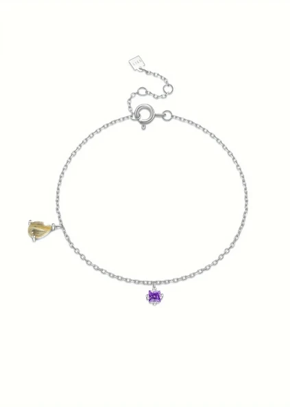 Damla Renklerin Dansı 925 Ayar Kadın Gümüş Bileklik ürün görseli