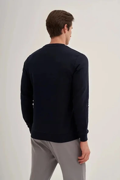 Cazador Slim Fit Mevsimlik 3 İplik Pamuk Karışımlı Sweatshirt-56100 - Resim 3
