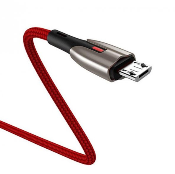 Joyroom SM-379S 5.5A Mikro Süper Hızlı Örgülü Şarj Kablosu Kırmızı 2M