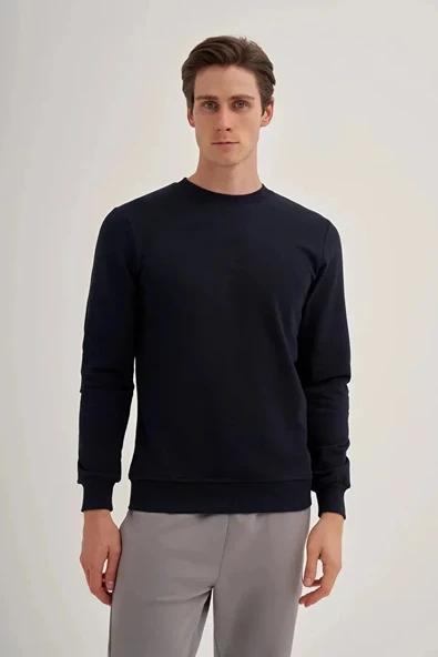 Cazador Slim Fit Mevsimlik 3 İplik Pamuk Karışımlı Sweatshirt-56100 - Resim 2