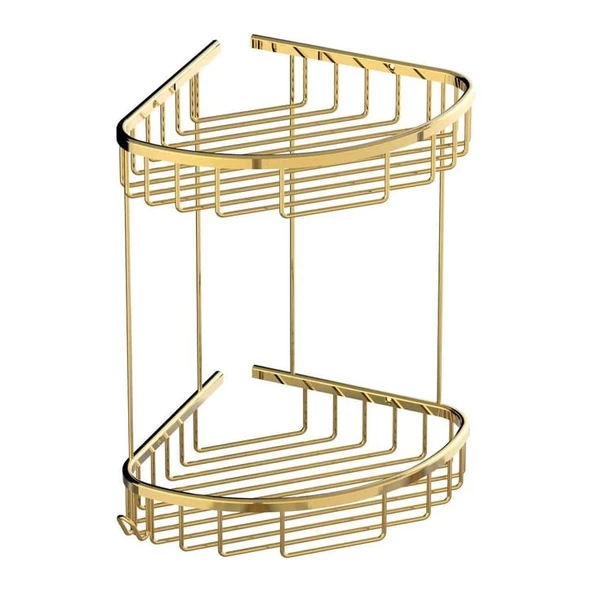 Deppot Oval Şampuanlık 19x19 - 2 Kat - Altın ürün görseli