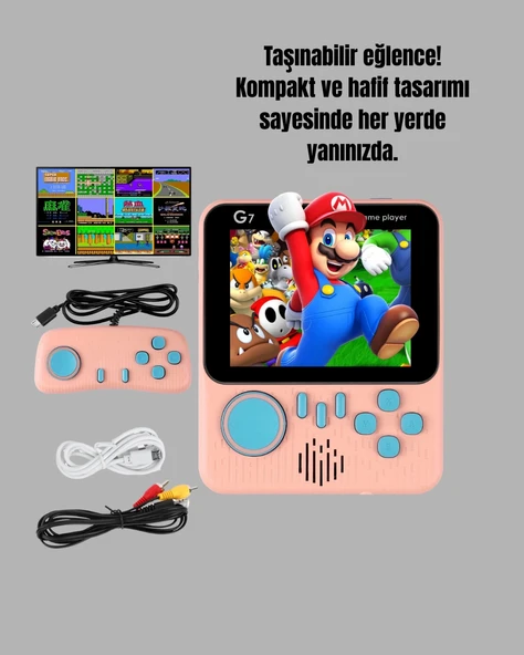 Şarjlı 3.5 İnç Retro Oyun Konsolu - Resim 2