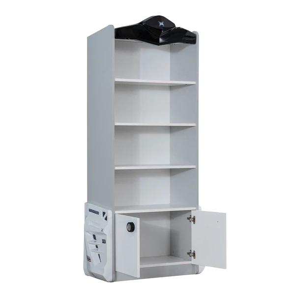 Kitaplık, Sports Arabalı Yatak Uyumlu Kitaplık - Kırmızı - Resim 6