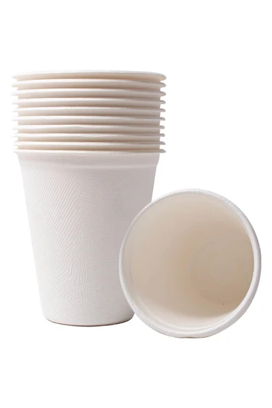 Ekolojik 22 Cm. 72 Kişilik Parti Piknik Sofra Sunum Seti - Doğal Tabak Bardak Çatal Kaşık Takımı - 5