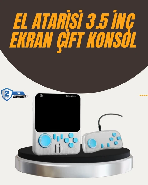 İki Kişilik Oyun Deneyimi Sunan Taşınabilir Retro Konsol ürün görseli 1