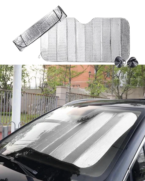UV ve Isı Önleyici Oto Ön Cam Güneşliği Hyundai i20 Fiat Egea Toyota Corolla Volkswagen Passat - 1