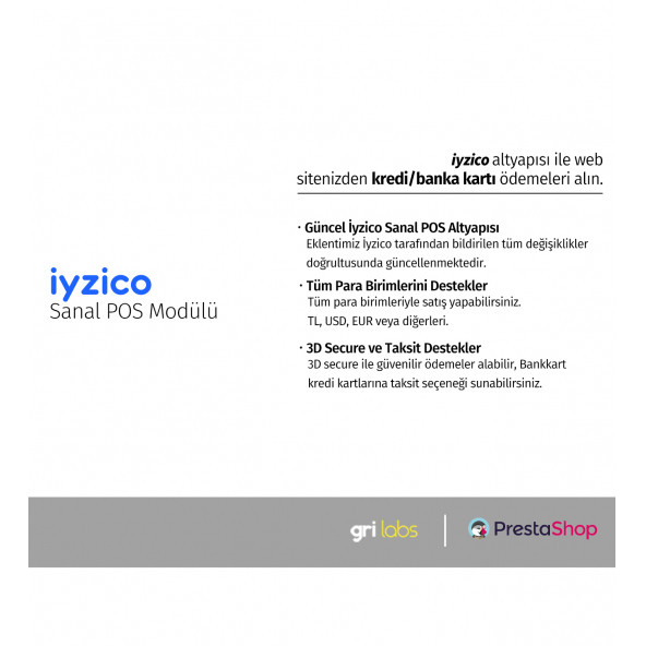 PrestaShop - İyzico Sanal POS Modülü - 2