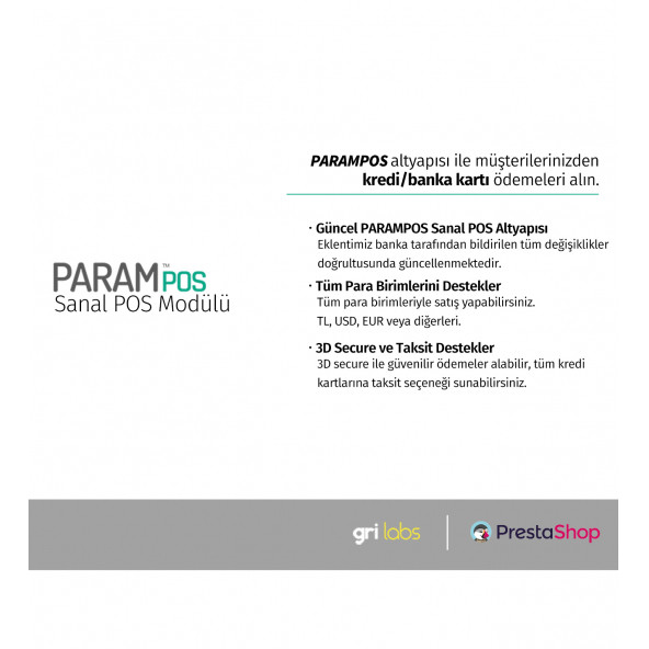 PrestaShop - ParamPOS (TürkPOS) Sanal POS Modülü - Resim 2
