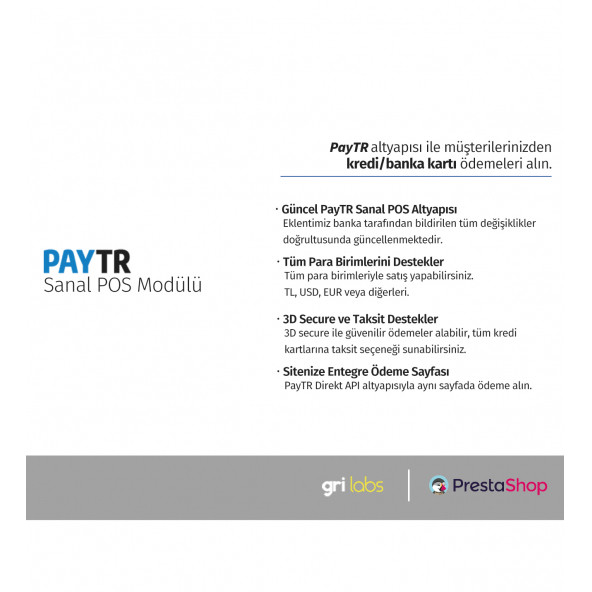 PrestaShop - PayTR Sanal POS Modülü - 2