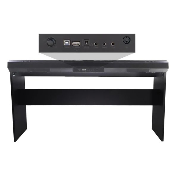 Jwin Sapphire SDP-110 Çekiç Aksiyonlu 88 Tuşlu Dijital Piyano + Tabure - Siyah - 3
