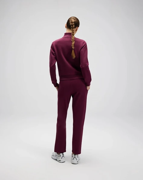 Ellesse EF557-BRD Kadın Bordo Yarı Fermuarlı Sweat - Resim 11