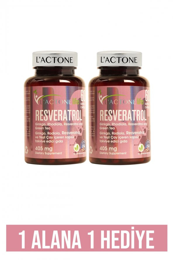 LACTONE Life  Resveratrol 405 mg / 60 Kapsül