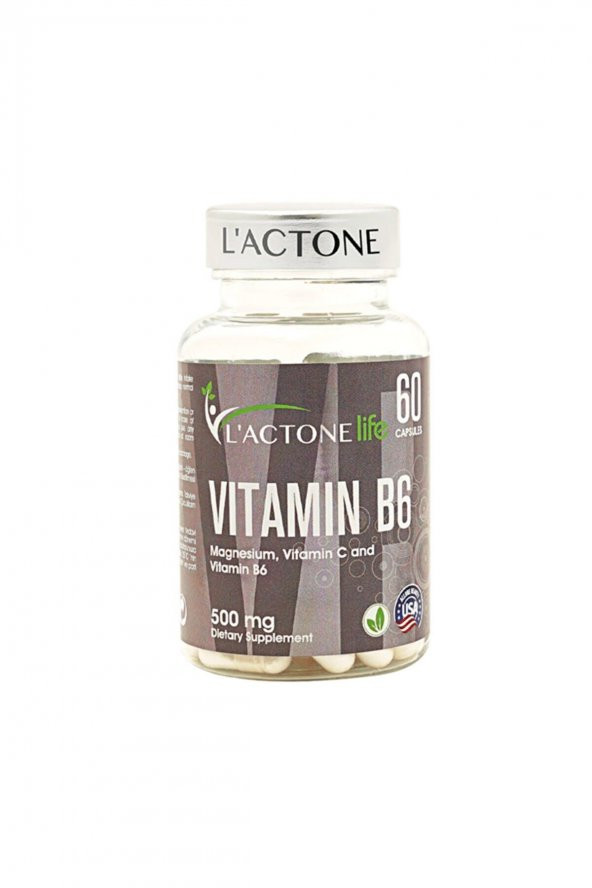 Lactonelife Vitamin B6 500 mg / 60 Kapsül