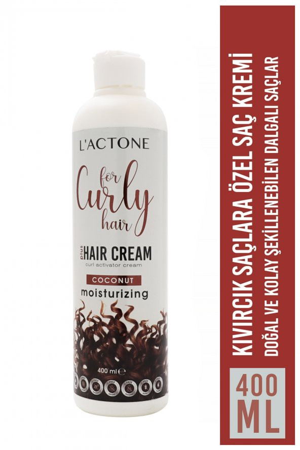 LACTONE Kıvırcık Saç İçin Coconut Aktivatör Krem 400 ml