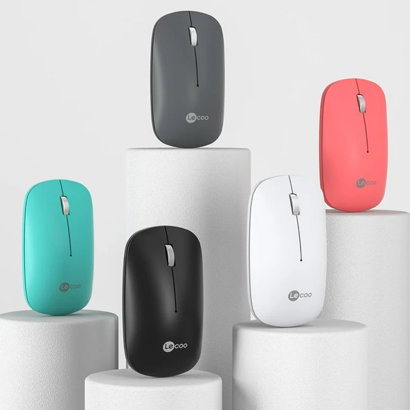 Lecoo WS214 Kablosuz 1200DPI 3 Tuşlu Optik Mouse Gri - 5
