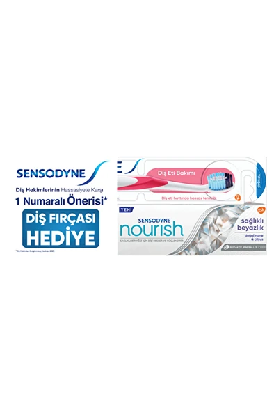 Sensodyne Nourish Diş Macunu 50 ml + Diş Eti Bakım Diş Fırçası ürün görseli 1