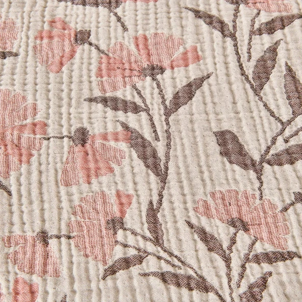 Soft Vinerya Tek Kişilik Yatak Örtüsü - Krem - 160x255 cm - Resim 3