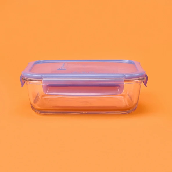 LockieLock Saklama Kabı - Şeffaf / Mavi - 1030 ml