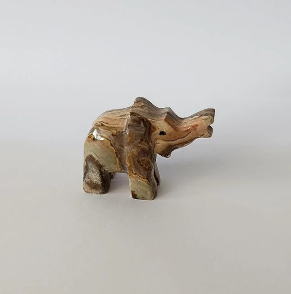 Fil Oniks Taşı Biblo Mermer Onix Ev Ofis Dekor Masa Süsü ürün görseli