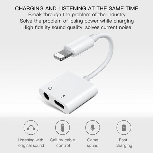 Joyroom İphone Kulaklık Çevirici Lightning to 3.5mm Aux Dönüştürücü - 4