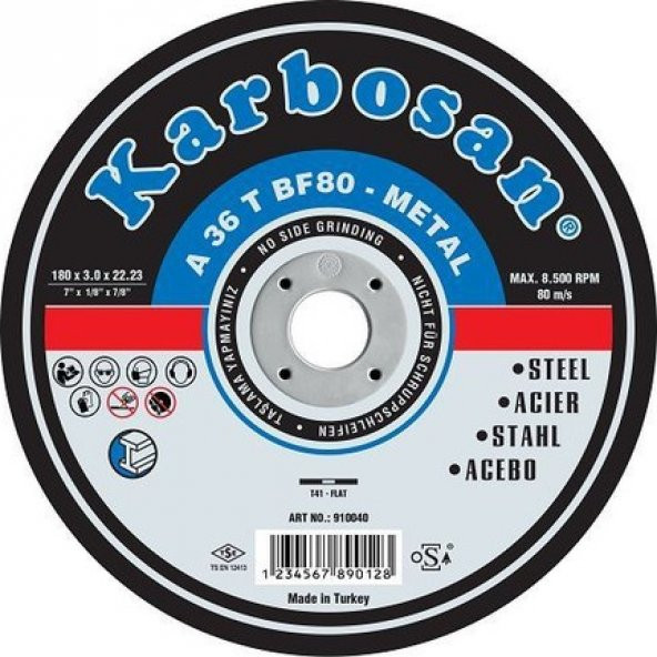 KARBOSAN METAL KESİCİ TAŞ 180X3X22 1 ADET