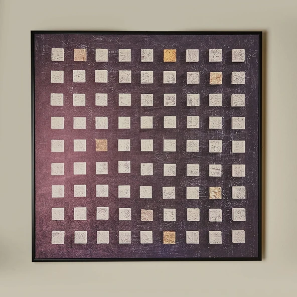 Deco Darkness Kanvas Tablo - Siyah - 100x100 cm - Resim 2