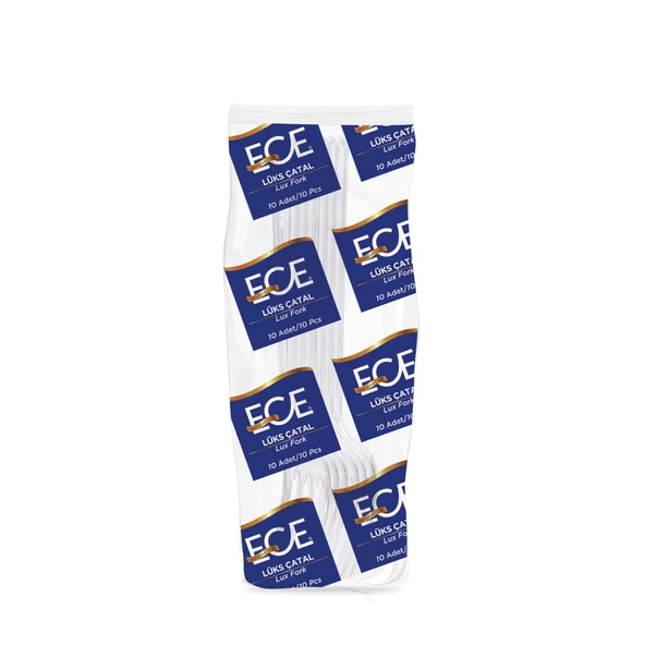 Ece Lüks Plastik Çatal 10'lu ürün görseli