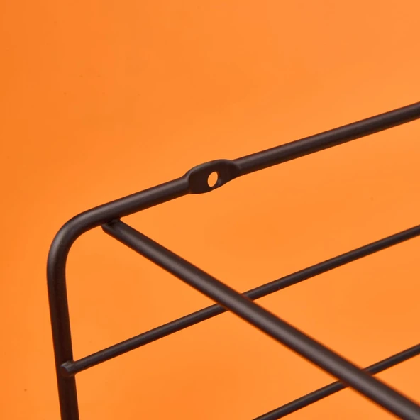 Dekoratif Dörtgen Raf - Siyah - 30 cm - Resim 3